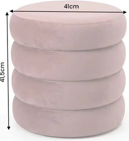 Taburete cu spatiu de depozitare, VOGUE 40cm catifea rose