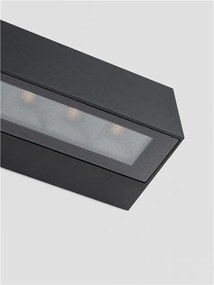 Aplica exterior neagra liniara 22cm IP65 LED CCT PRISMATIC
