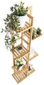 Suport pentru plante G21 cu 6 niveluri, din bambus