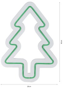 Decoratiune luminoasa LED de perete Christmas Pine Verde 21x30x2 cm