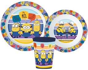 Minionii set de vase, set de plastic micro, cu pahar de 260 ml