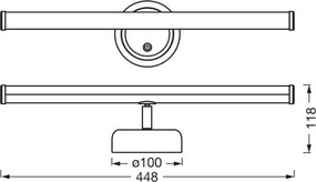 Osram - Aplică de perete LED reîncărcabilă, reglabilă NIGHTLUX LED/1,8W/5V, neagră