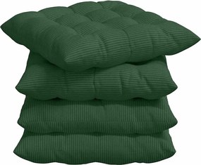 vidaXL Perne de Șezut 4 pcs Verde închis 40 x 40 x 6 cm