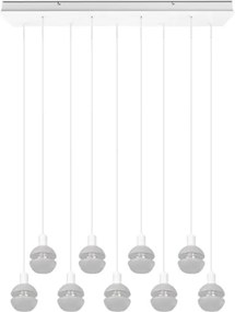 Trio - Candelabru suspendat pe cablu MELA 9xE14/25W/230V, alb