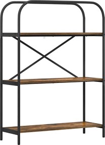 vidaXL Raft pentru cărți Stejar fumuriu 80 x 30 x 109 cm Lemn compozit