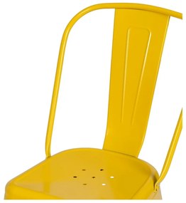 Scaune de dining galbene 2 buc. din metal – Ixia