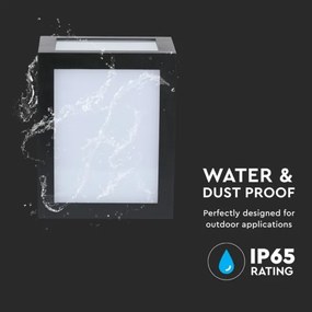Aplica LED de perete pentru exterior, 12W, 230V, 4000K, IP65, neagră