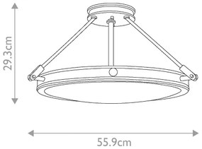 Lustră aplicată COLLIER 4xE14/60W/230V Elstead HK-COLLIER-SF-M
