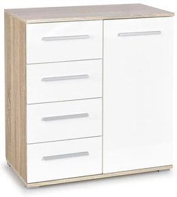 Comodă Lima II, alb / stejar sonoma