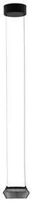 Pendul LED modern, Metal, Negru, Sticla, JAILYN
