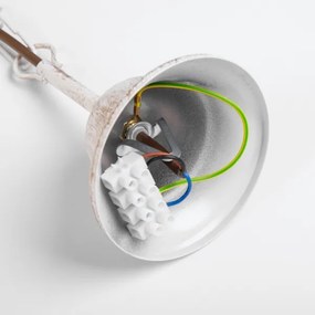 Candelabru pe lanț MALBO 8xE14/10W/230V alb/auriu/patină