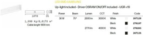 Lustra liniara cu lumina directa si indirecta STEEL WIDE White 3000K