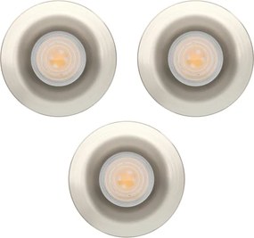 Eglo 902276 - Set 3x spoturi încastrate LED SALABATE, 4,9 W, 230 V, Ø 8,8 cm, IP65, crom