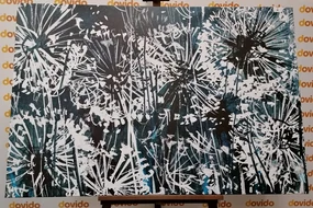 Tablou păpădie cu elemente abstracte