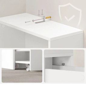 Dulap de baie extensibil cu 2 rafturi laterale 134.4x40x18 cm