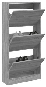 vidaXL Pantofar, gri sonoma, 60x21x125,5 cm, lemn prelucrat