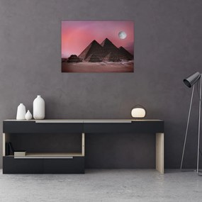 Tablou pe sticlă - Piramidă, Giza, Egipt (70x50 cm)