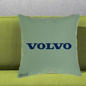 Perna Personalizata cu emblema Volvo, 40x40 cm, Verde, Husa Detasabila, Perna Inclusa, BEKZ®