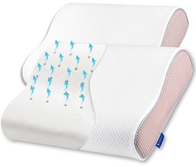 Set 2X perne ortopedice Suporto®️ spuma cu memorie 55 x 35 x 11 cm cu perforatii