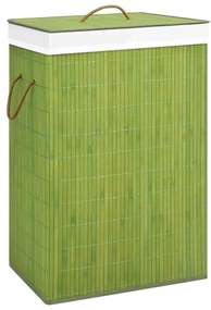 vidaXL Coș de rufe din bambus, verde