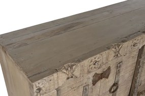 Bufet, natur, din lemn reciclat, sculptat manual,Rigora