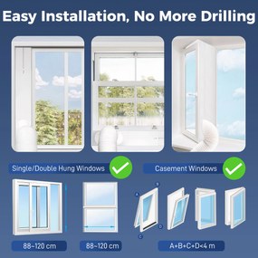 HOMCOM Aparat de aer condiționat portabil 12000 BTU, aparat cu funcții de răcire, dezumidificare, ventilator, mod somn, control vocal WiFi | Aosom Romania