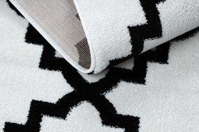 Covor Sketch - F343 cremă și negru marocani Trellis
