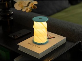 Decorațiune luminoasă albă/turcoaz portabilă cu USB ø 8 cm Twist – Gingko