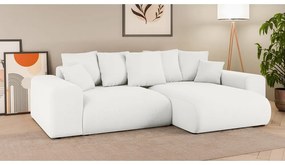 Colțar alb extensibil/cu spațiu de depozitare (cu colț variabil) Luma – Ropez