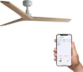 Ventilator smart sistem TUYA si telecomanda KLIM M 125cm, alb/ pin