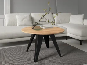 Măsuță de cafea Bartena (Negru + Stejar craft auriu) . 1103698