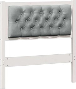 vidaXL Tăblie cap Altele Alb și gri deschis 75 cm Lemn masiv de pin