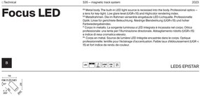 Spot LED, accesoriu pentru sina magnetica S35, Focus LED 9W 4000K