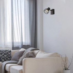 Aplica design industrial Aberama negru