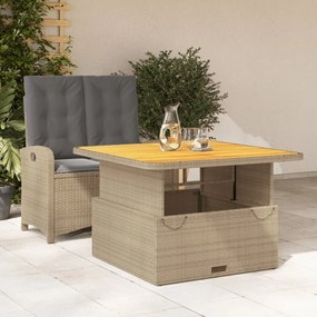 3277367 vidaXL Set mobilier de grădină, 2 piese, cu perne, bej, poliratan