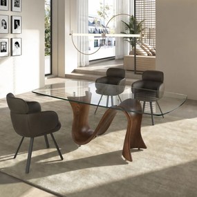 Masa dining design LUX Walnut 220x100cm