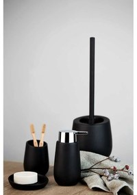 Perie de WC negru-mat din ceramică Badi – Wenko
