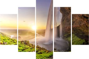 Tablou - Seljalandsfoss din spatele peșterii (150x105 cm)