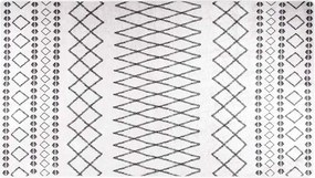 vidaXL Covor lavabil, negru și alb, 190x300 cm