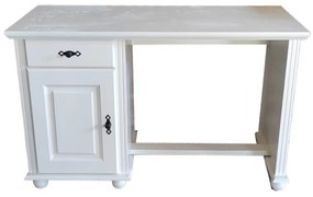 Birou Select lemn masiv, alb, 120 x 60 x 74 cm