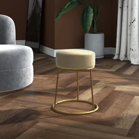 340256 vidaXL Taburet rotund, gri închis, catifea