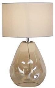 Searchlight EU65420CP - Lampă de masă DEVON 1xE27/60W/230V gri/fumuriu