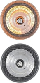 Încălzitor terasă suspendat 1500W, halogen, pentru exterior/interior – lampă încălzire tavan, IP24, montaj pe lanț