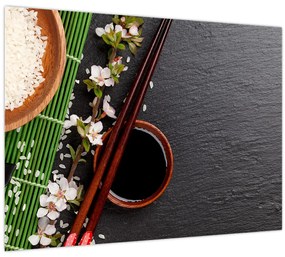 Tablou pe sticlă - Sushi (70x50 cm)