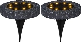 Set de 2 spoturi solare cu LED-uri pentru exterior Star Trading Lawnlight, ø 11 cm