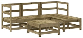 3186178 vidaXL Set mobilier relaxare pentru grădină 5 piese lemn de pin tratat