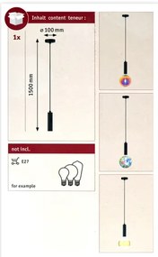 Paulmann 79757 - Lustră pe cablu NEORDIC 1xE27/20W/230V