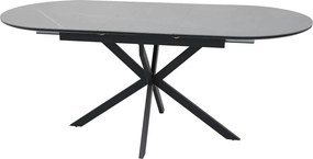 Masa extensibila GASTON, gri mat cu efect de marmura, ceramica/metal,