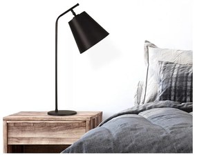 Veioză neagră cu abajur din metal (înălțime 67 cm) Salihini – Opviq lights