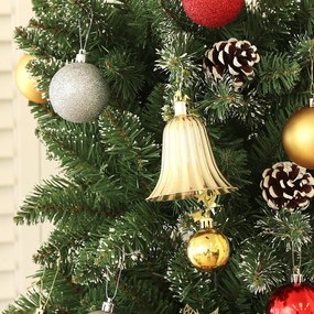 HOMCOM Brad de Crăciun Înzăpezit Înalt, 980 de Ramuri, Ø80x225 cm, Verde | Aosom Romania